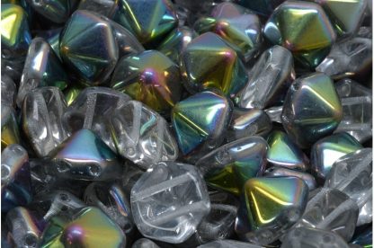 2 Holes Hexagon Pyramid Beads 12x12mm (111-95034-12x12-00030-28101)