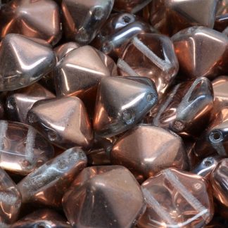2 Holes Hexagon Pyramid Beads 12x12mm (111-95034-12x12-00030-27101)