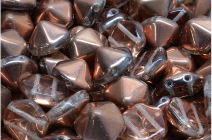 2 Holes Hexagon Pyramid Beads 12x12mm (111-95034-12x12-00030-27101)