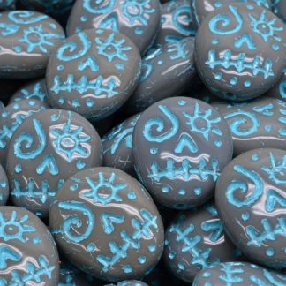 Woodoo Funny Face Beads 16x13mm (111-95022-16x13-43030-54308)