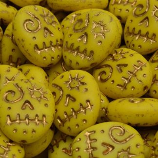 Woodoo Funny Face Beads 16x13mm (111-95022-16x13-83120-84100-54302)