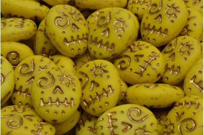 Woodoo Funny Face Beads 16x13mm (111-95022-16x13-83120-84100-54302)