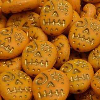 Woodoo Funny Face Beads 16x13mm (111-95022-16x13-93110-84100-54302)