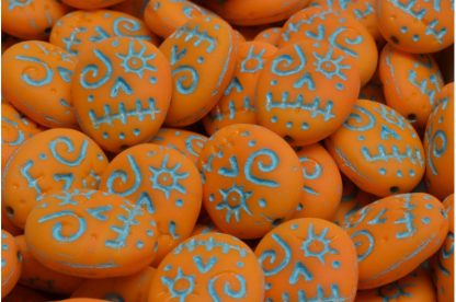 Woodoo Funny Face Beads 16x13mm (111-95022-16x13-93110-84100-54308)