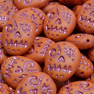 Woodoo Funny Face Beads 16x13mm (111-95022-16x13-93110-84100-54321)