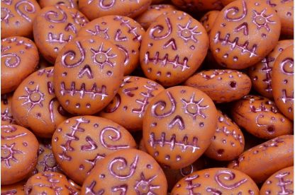 Woodoo Funny Face Beads 16x13mm (111-95022-16x13-93110-84100-54321)