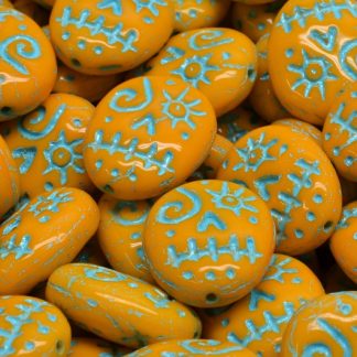 Woodoo Funny Face Beads 16x13mm (111-95022-16x13-93110-54308)