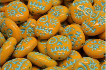 Woodoo Funny Face Beads 16x13mm (111-95022-16x13-93110-54308)