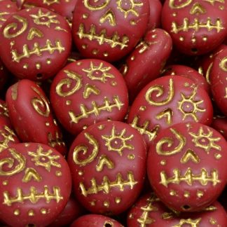 Woodoo Funny Face Beads 16x13mm (111-95022-16x13-93210-84100-54302)