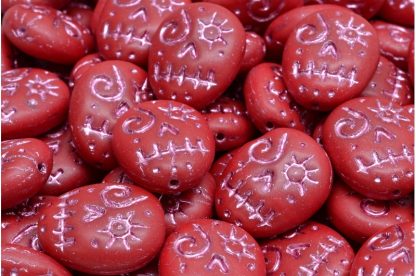 Woodoo Funny Face Beads 16x13mm (111-95022-16x13-93210-84100-54321)