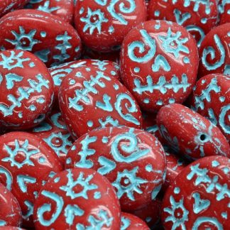 Woodoo Funny Face Beads 16x13mm (111-95022-16x13-93210-54308)