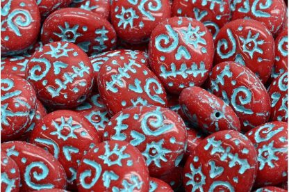 Woodoo Funny Face Beads 16x13mm (111-95022-16x13-93210-54308)