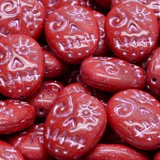 Woodoo Funny Face Beads 16x13mm (111-95022-16x13-93210-54321)