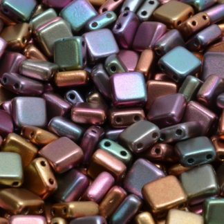 2 Holes Pressed Tile Beads 6x6mm (111-30516-06x06-00030-01640)