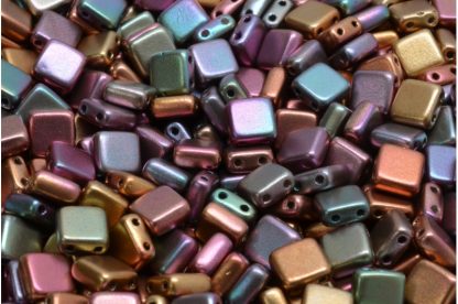 2 Holes Pressed Tile Beads 6x6mm (111-30516-06x06-00030-01640)