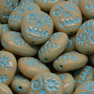Woodoo Funny Face Beads 16x13mm (111-95022-16x13-13020-54308)