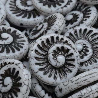 Fossil Shell Beads 18x18mm (111-95021-18x18-02010-46449)