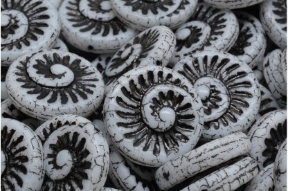 Fossil Shell Beads 18x18mm (111-95021-18x18-02010-46449)