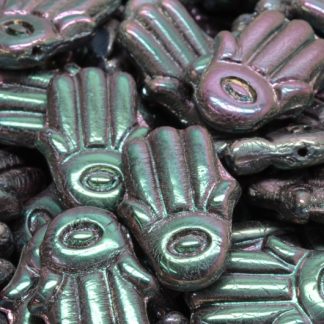 Hamsa Hand Beads 14x20mm (111-95024-14x20-23980-23123)