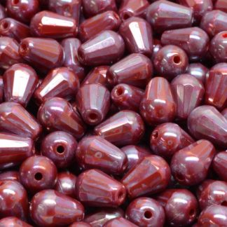 Firepolished Drop Beads 8x6mm (151-15101-08x06-93190-15001)