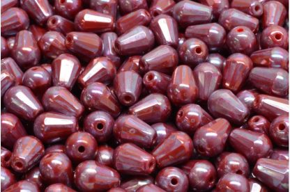 Firepolished Drop Beads 8x6mm (151-15101-08x06-93190-15001)