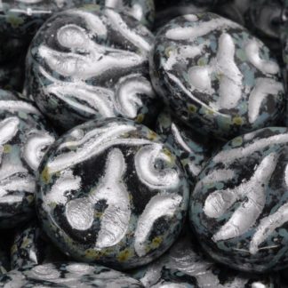 Flat Round Designed Beads 20x20mm (111-99112-20x20-23980-86800-54301)