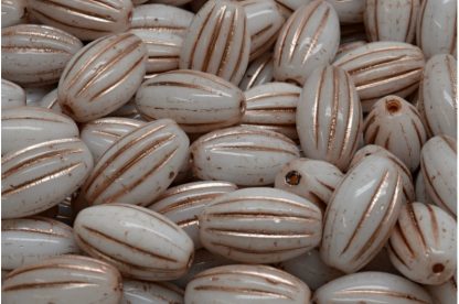 Olive Melon Beads 14x8mm (111-22202-14x08-02010-54324)
