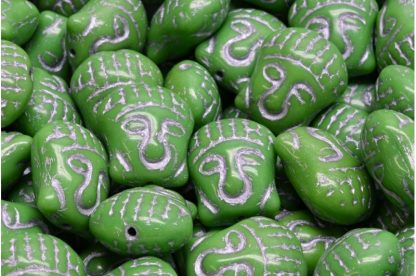 Buddha Head Beads 15x14mm (111-95025-15x14-53320-54301)