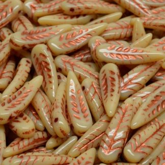 Bird Feather Beads 5x17mm (111-95023-05x17-13020-54319)