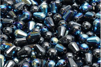 Firepolished Drop Beads 8x6mm (151-15101-08x06-23980-14400-28701)