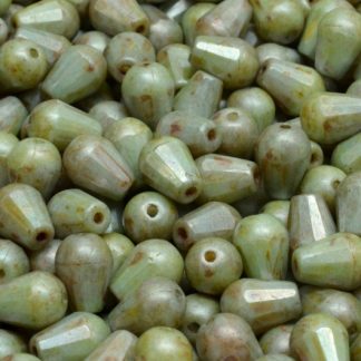 Firepolished Drop Beads 8x6mm (151-15101-08x06-03000-84100-65455)