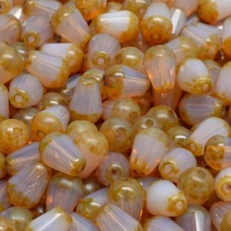 Firepolished Drop Beads 8x6mm (151-95101-08x06-71010-86805)