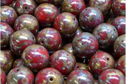 Round Druck Beads 12mm (111-19001-12x12-93200-43400)