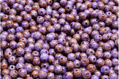 Round Druck Beads 4mm (111-19001-04x04-02010-65328)
