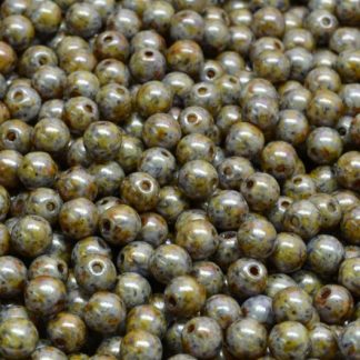 Round Druck Beads 4mm (111-19001-04x04-02010-65329)