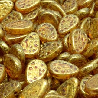 Flat Dotty Tear Drop Beads 9x11mm (111-95055-09x11-00030-84100-65322)