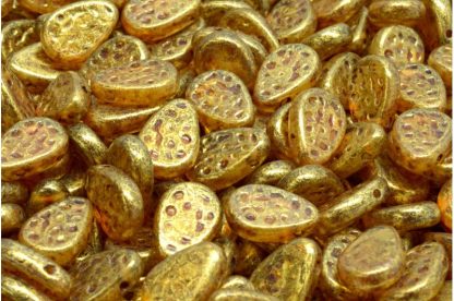 Flat Dotty Tear Drop Beads 9x11mm (111-95055-09x11-00030-84100-65322)