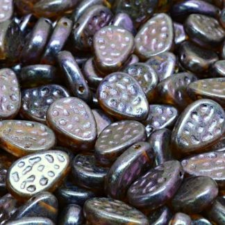 Flat Dotty Tear Drop Beads 9x11mm (111-95055-09x11-00030-84100-65329)