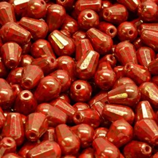 Firepolished Drop Beads 8x6mm (151-15101-08x06-93190-15496)