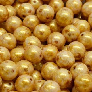 Round Druck Beads 8mm (111-19001-08x08-02010-65322)