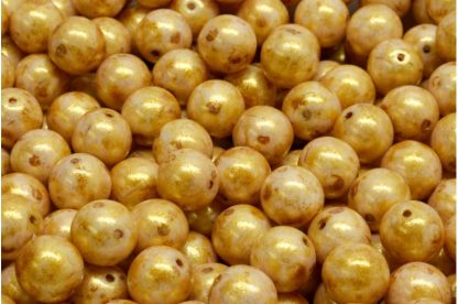 Round Druck Beads 8mm (111-19001-08x08-02010-65322)