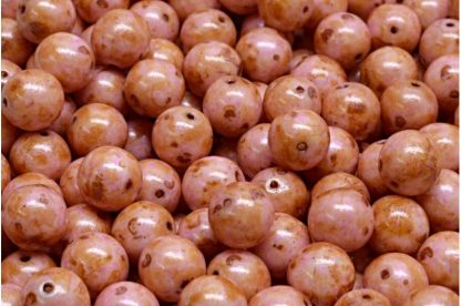 Round Druck Beads 8mm (111-19001-08x08-02010-65323)