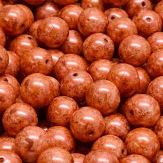 Round Druck Beads 8mm (111-19001-08x08-02010-65324)