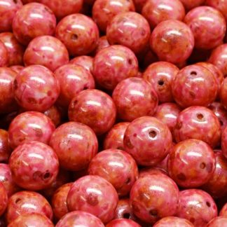 Round Druck Beads 8mm (111-19001-08x08-02010-65327)