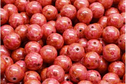 Round Druck Beads 8mm (111-19001-08x08-02010-65327)