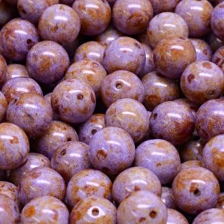 Round Druck Beads 8mm (111-19001-08x08-02010-65328)
