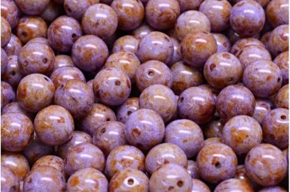 Round Druck Beads 8mm (111-19001-08x08-02010-65328)