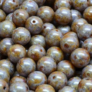 Round Druck Beads 8mm (111-19001-08x08-02010-65329)