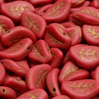 Wavy Leaf Beads 9x14mm (111-30078-09x14-93210-84100-54317)