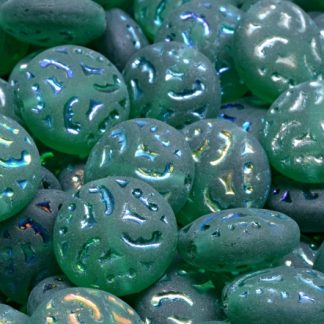 Lentil Beads with Ornaments 14mm (111-01145-14x14-50720-28703-84100)